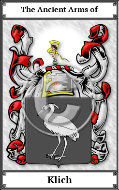 Klich Family Crest Download (JPG)  Book Plated - 150 DPI