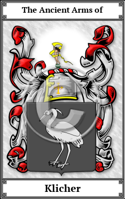 Klicher Family Crest Download (JPG)  Book Plated - 150 DPI