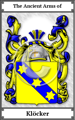 Klöcker Family Crest Download (JPG)  Book Plated - 150 DPI