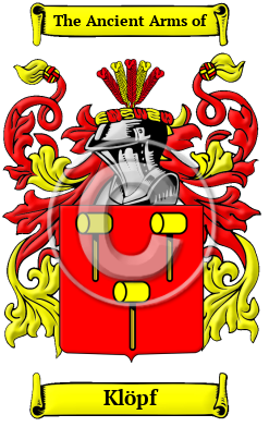 Klöpf Family Crest Download (JPG) Heritage Series - 600 DPI