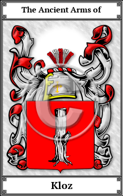 Kloz Family Crest Download (JPG) Book Plated - 600 DPI