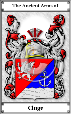 Cluge Family Crest Download (JPG)  Book Plated - 150 DPI