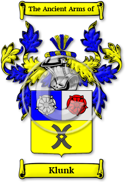 Klunk Family Crest Download (jpg) Legacy Series - 150 DPI