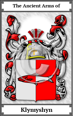 Klymyshyn Family Crest Download (JPG)  Book Plated - 150 DPI