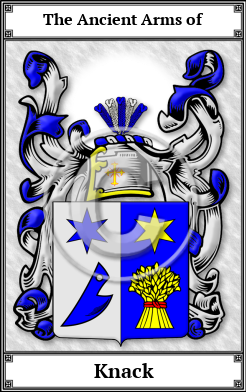 Knack Family Crest Download (JPG)  Book Plated - 150 DPI