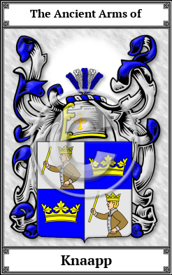 Knaapp Family Crest Download (JPG)  Book Plated - 150 DPI