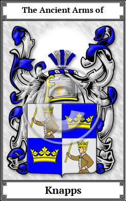 Knapps Family Crest Download (JPG) Book Plated - 600 DPI