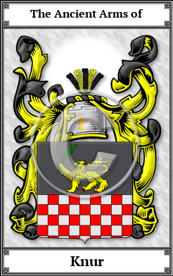 Knur Family Crest Download (JPG) Book Plated - 600 DPI