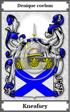 Kneafsey Family Crest Download (JPG) Book Plated - 600 DPI