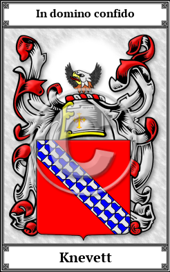 Knevett Family Crest Download (JPG) Book Plated - 600 DPI