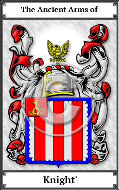 Knight' Family Crest Download (JPG)  Book Plated - 150 DPI