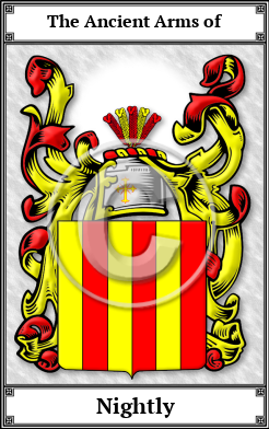 Nightly Family Crest Download (JPG)  Book Plated - 150 DPI