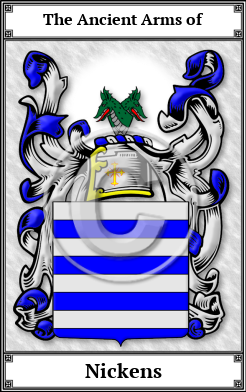 Nickens Family Crest Download (JPG)  Book Plated - 150 DPI
