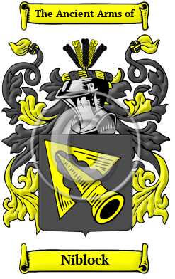 Niblock Family Crest Download (JPG) Heritage Series - 600 DPI