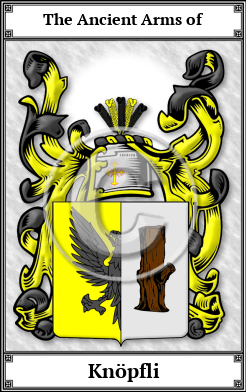 Knöpfli Family Crest Download (JPG) Book Plated - 600 DPI