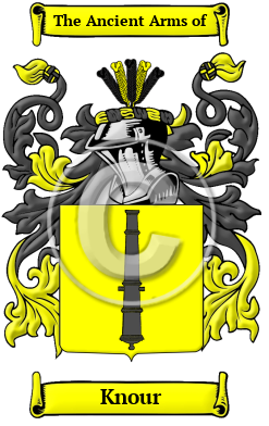 Knour Family Crest/Coat of Arms