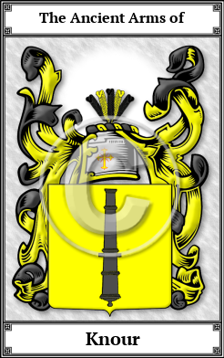 Knour Family Crest Download (JPG)  Book Plated - 150 DPI