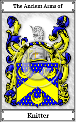 Knitter Family Crest Download (JPG)  Book Plated - 150 DPI