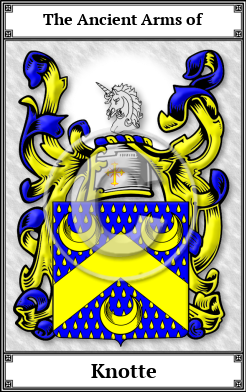 Knotte Family Crest Download (JPG)  Book Plated - 150 DPI