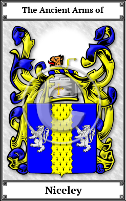 Niceley Family Crest Download (JPG)  Book Plated - 150 DPI