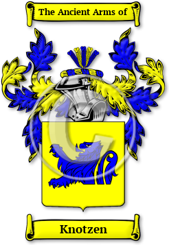 Knotzen Family Crest Download (jpg) Legacy Series - 150 DPI