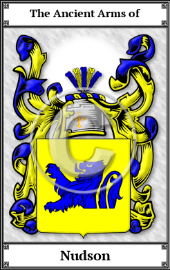 Nudson Family Crest Download (JPG)  Book Plated - 150 DPI