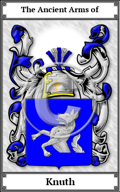 Knuth Family Crest Download (JPG)  Book Plated - 150 DPI