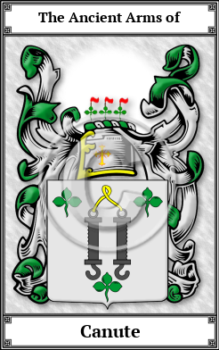 Canute Family Crest Download (JPG)  Book Plated - 150 DPI