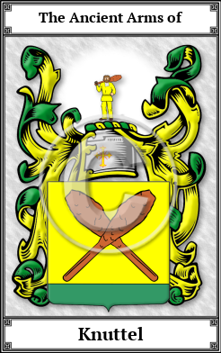 Knuttel Family Crest Download (JPG)  Book Plated - 150 DPI
