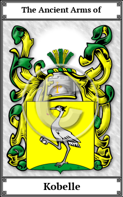 Kobelle Family Crest Download (JPG) Book Plated - 600 DPI