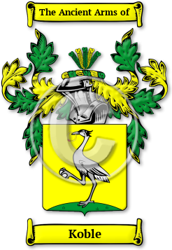 Koble Family Crest Download (jpg) Legacy Series - 150 DPI