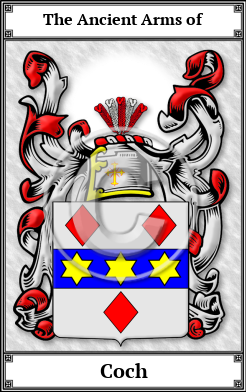 Coch Family Crest Download (JPG)  Book Plated - 150 DPI