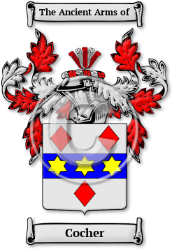 Cocher Family Crest Download (JPG) Legacy Series - 600 DPI