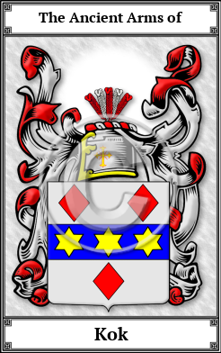 Kok Family Crest Download (JPG)  Book Plated - 150 DPI