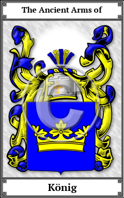 König Family Crest Download (JPG) Book Plated - 600 DPI