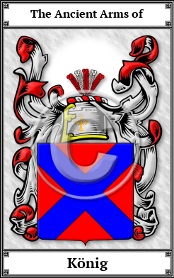 König Family Crest Download (JPG) Book Plated - 600 DPI