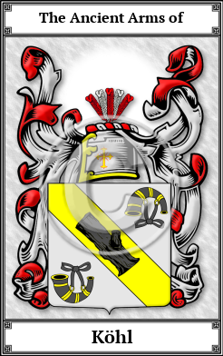 Köhl Family Crest Download (JPG)  Book Plated - 150 DPI