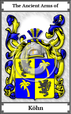 Köhn Family Crest Download (JPG) Book Plated - 600 DPI