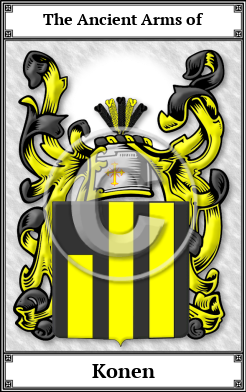 Konen Family Crest Download (JPG)  Book Plated - 150 DPI