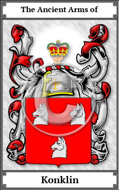 Konklin Family Crest Download (JPG)  Book Plated - 150 DPI