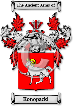 Konopacki Family Crest Download (jpg) Legacy Series - 150 DPI
