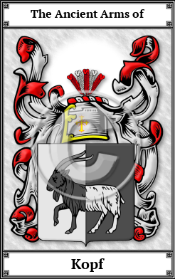 Kopf Family Crest Download (JPG)  Book Plated - 150 DPI