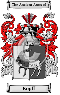 Kopff Family Crest Download (JPG) Heritage Series - 600 DPI