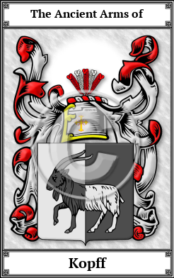 Kopff Family Crest Download (JPG) Book Plated - 600 DPI