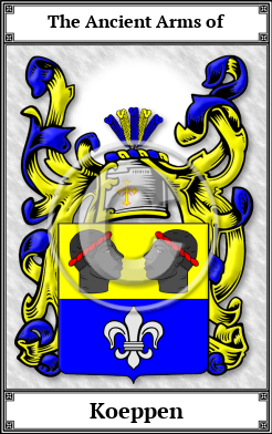 Koeppen Family Crest Download (JPG)  Book Plated - 150 DPI