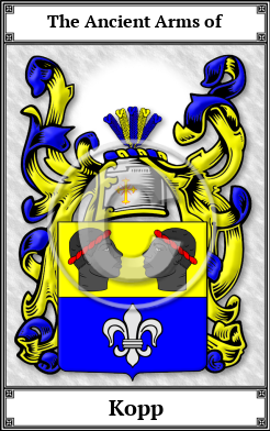 Kopp Family Crest Download (JPG) Book Plated - 600 DPI