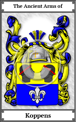 Koppens Family Crest Download (JPG) Book Plated - 600 DPI