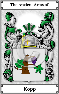 Kopp Family Crest Download (JPG) Book Plated - 600 DPI