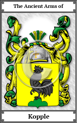 Kopple Family Crest Download (JPG)  Book Plated - 150 DPI