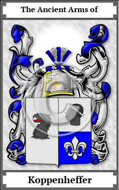 Koppenheffer Family Crest Download (JPG)  Book Plated - 150 DPI